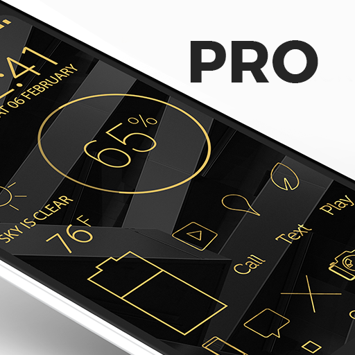 Lines Gold Pro – Icon Pack